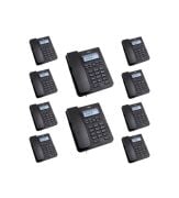 10 Adet Karel TM145 Masaüstü Ofis Telefon Seti SIYAH