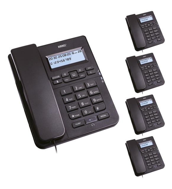 Karel Karel TM145 5'li Paket Masaüstü Telefon Siyah